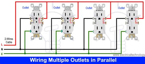 electrical outlet box in parralel|wiring multiple outlets.